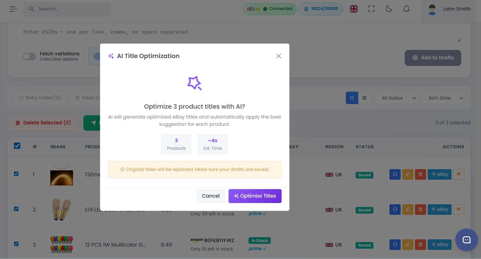 AI listing generation overview
