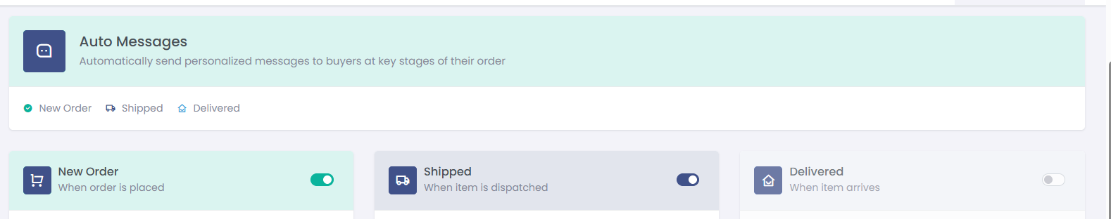 Message types and triggers