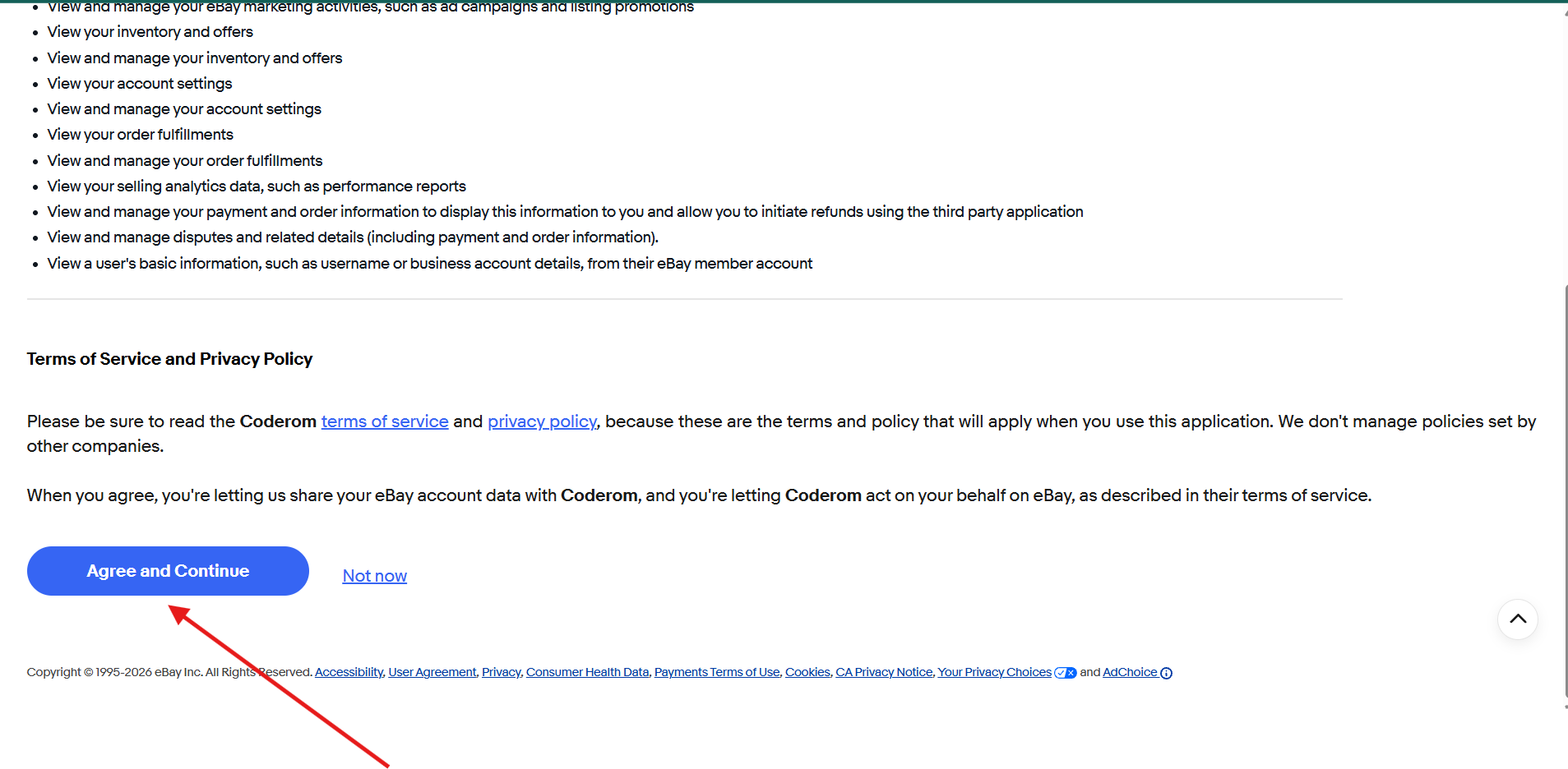 eBay connection confirmed
