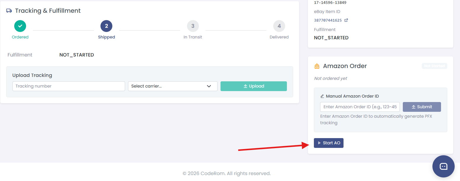 AO settings panel