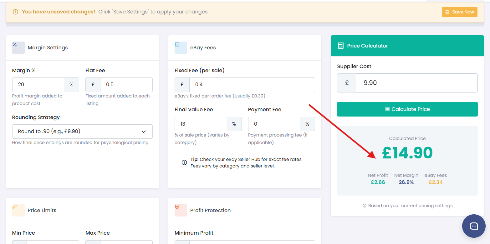 Pricing formula breakdown